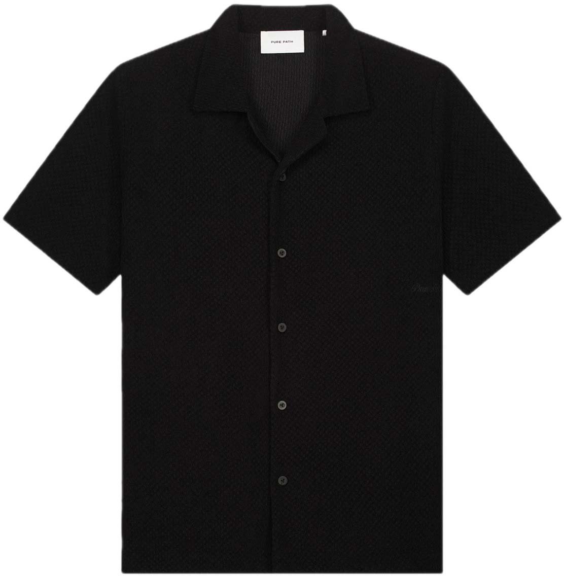 Pure Path Overhemd Casual lm Honeycomb Zwart