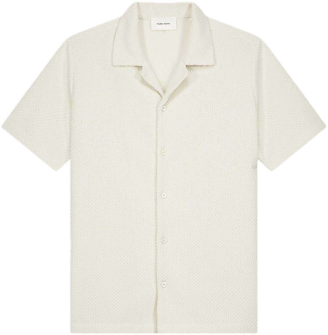 Pure Path Overhemd Casual Lm Honeycomb Beige