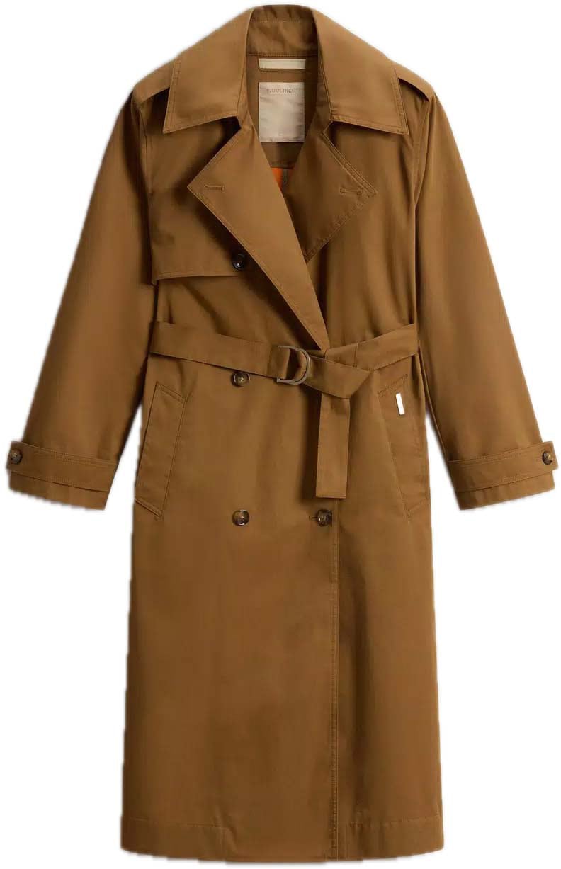 Woolrich Tech cotton trench breen Bruin