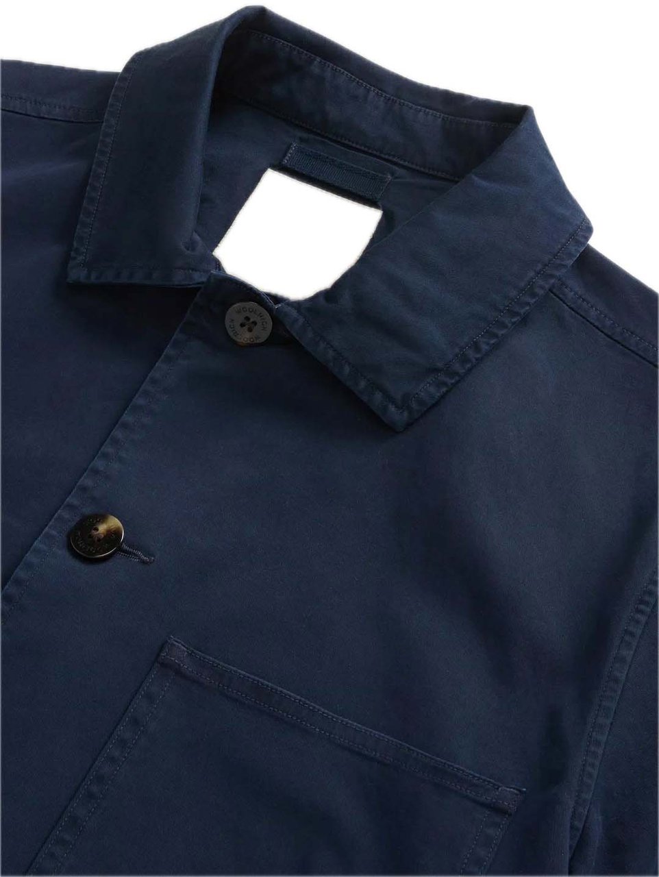 Woolrich cotton twill chore jacket Gd Blauw
