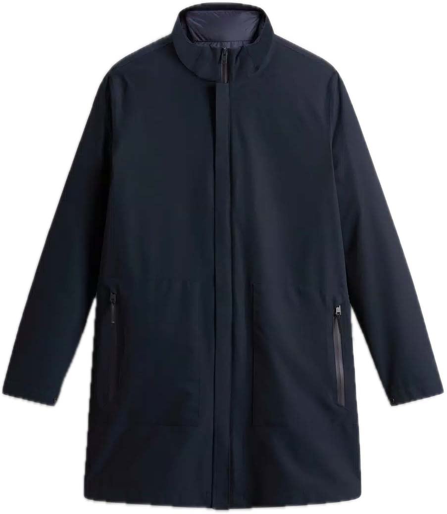 Woolrich two layerd carcoat Blauw