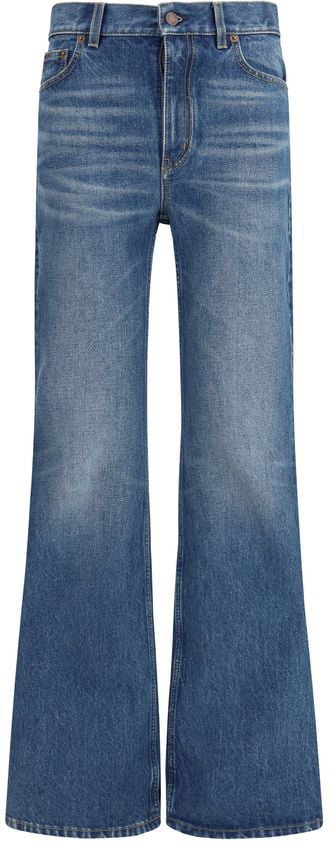 Chloé Chloé Blue Cotton Flared Jeans Blauw