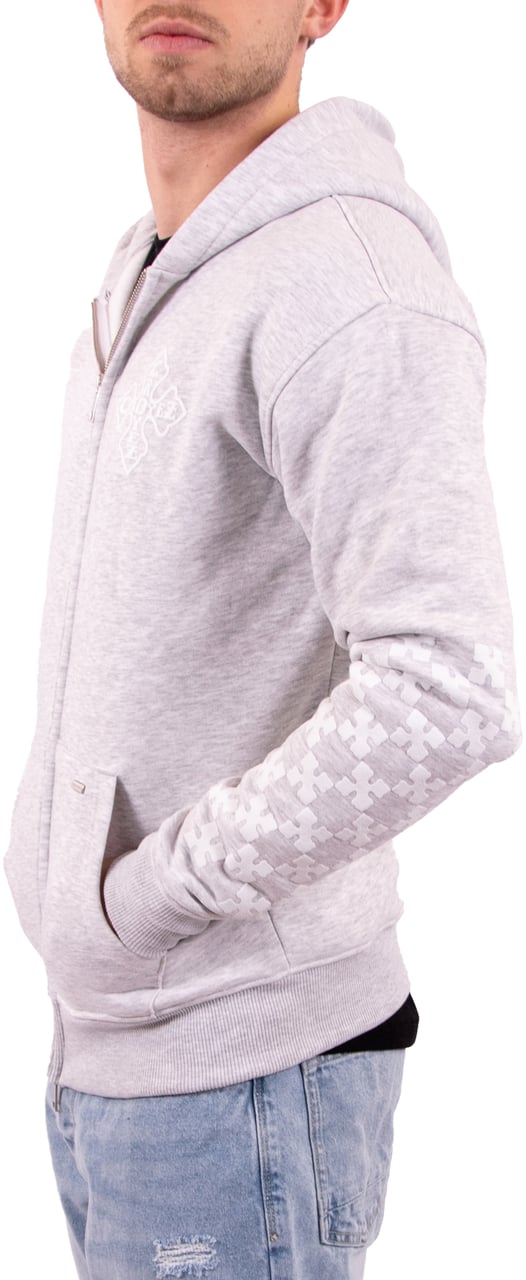 Croyez Croyez Cross Zip Hoodie Grijs