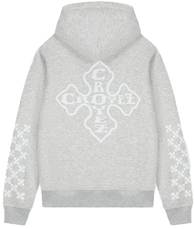 Croyez Croyez Cross Zip Hoodie Grijs