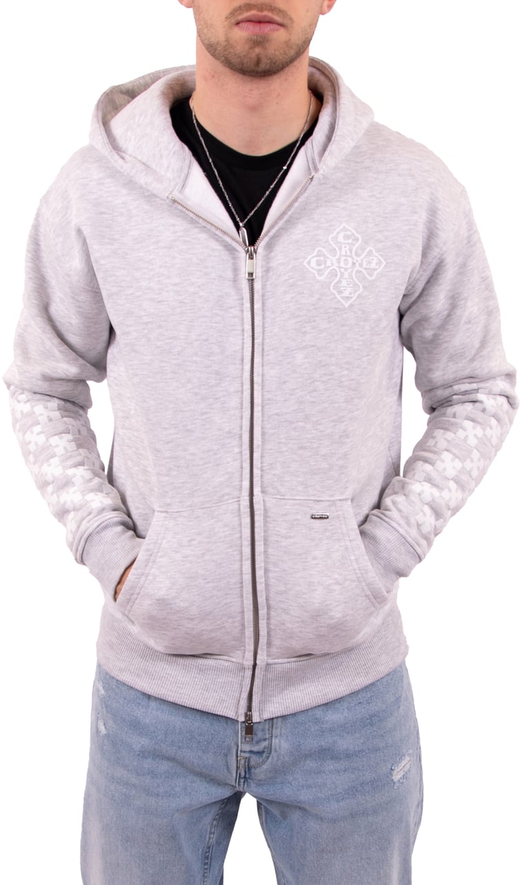 Croyez Croyez Cross Zip Hoodie Grijs