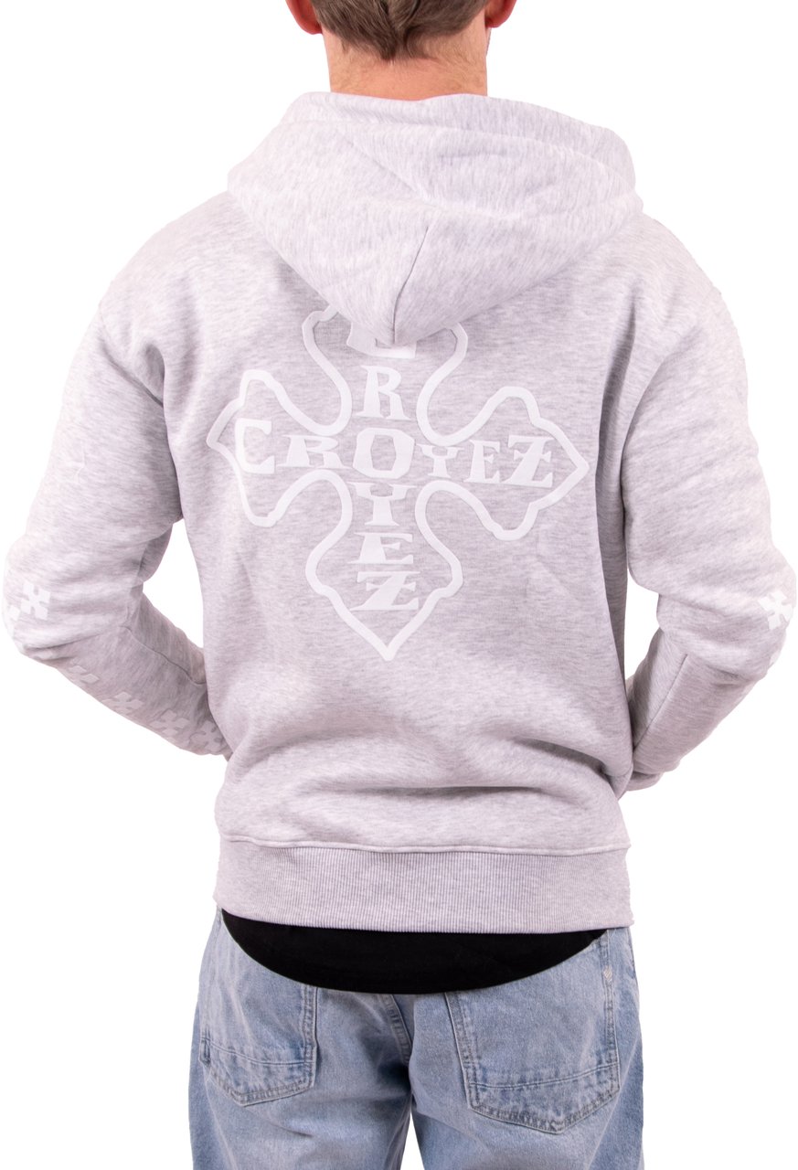 Croyez Croyez Cross Zip Hoodie Grijs