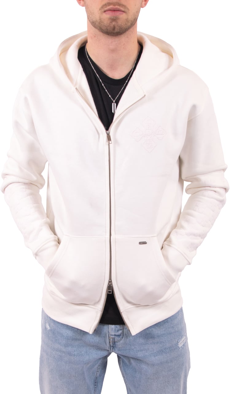 Croyez Croyez Cross Zip Hoodie Wit