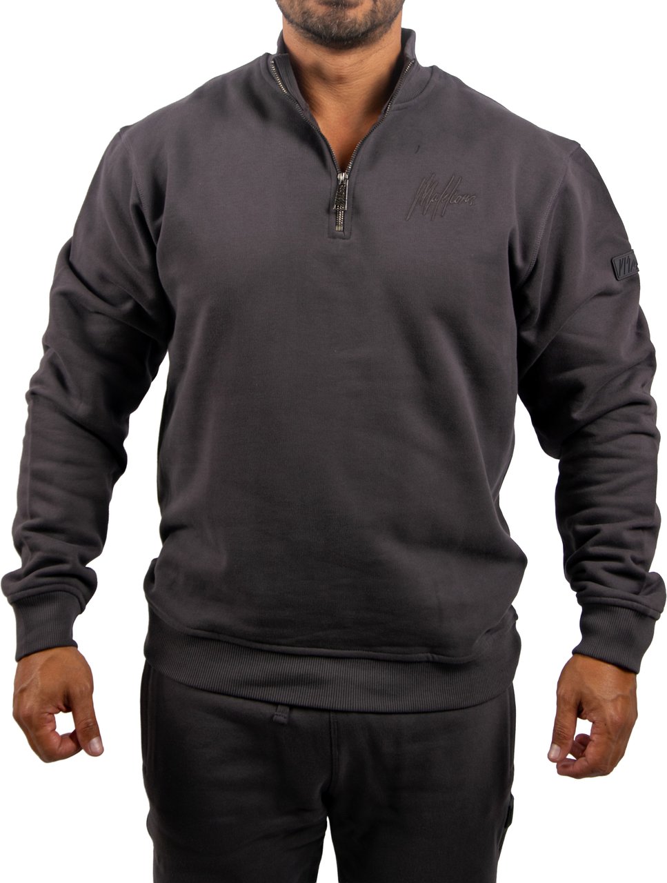 Malelions Malelions Men Turtle Half Zip Sweater Bruin