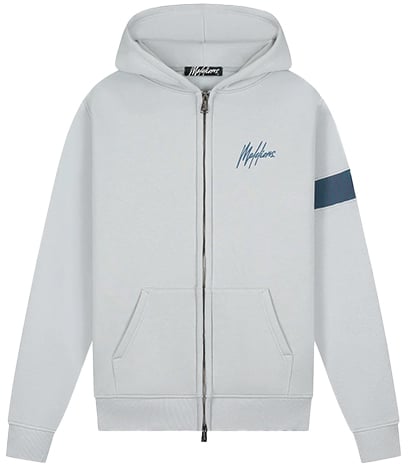 Malelions Malelions Men Captain Zip Hoodie Grijs