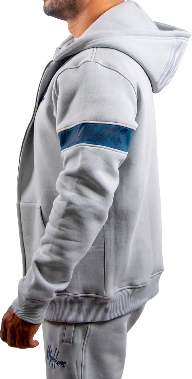 Malelions Malelions Men Captain Zip Hoodie Grijs