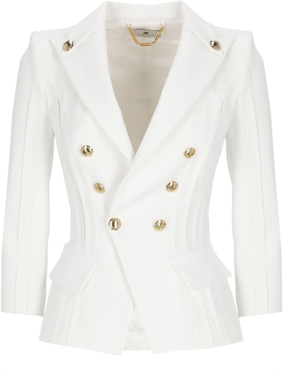 Elisabetta Franchi Jackets Ivory Wit