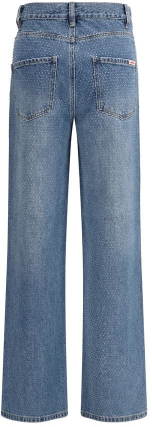 Self-Portrait Self-Portrait Blue Cotton Straight-Leg Jeans Blauw