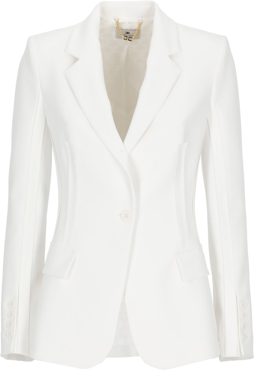 Elisabetta Franchi Jackets Ivory Wit