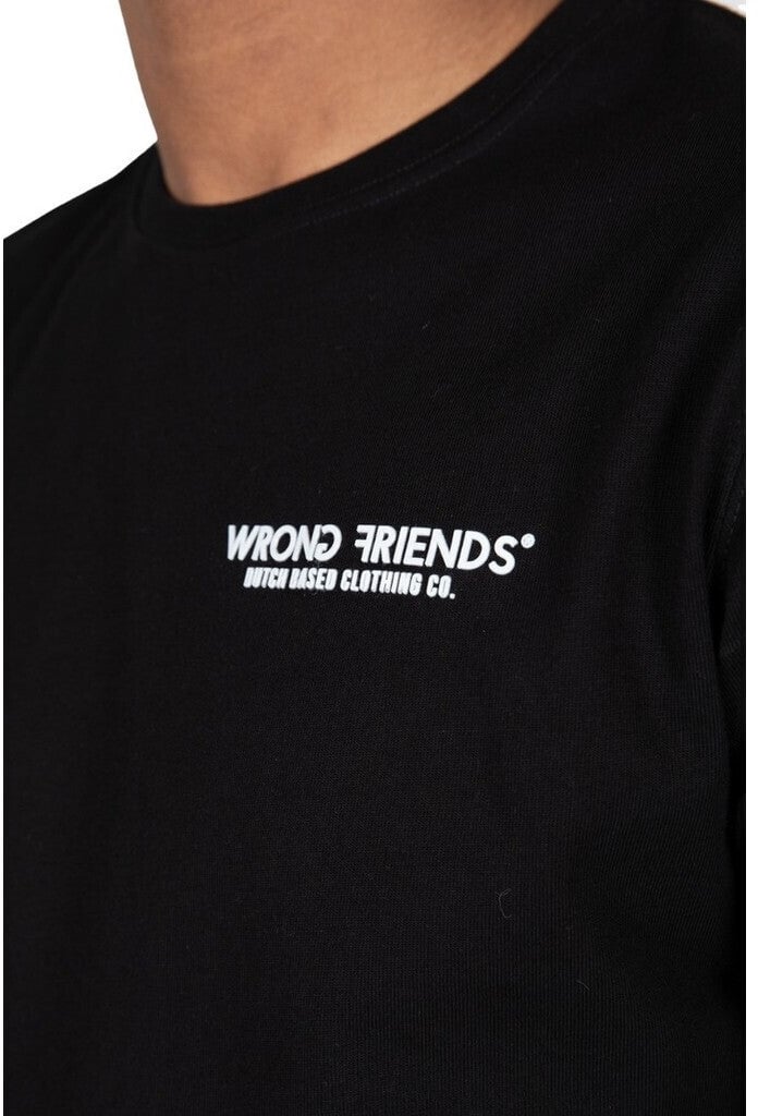 Wrong Friends AMSTERDAM T-SHIRT - BLACK Zwart