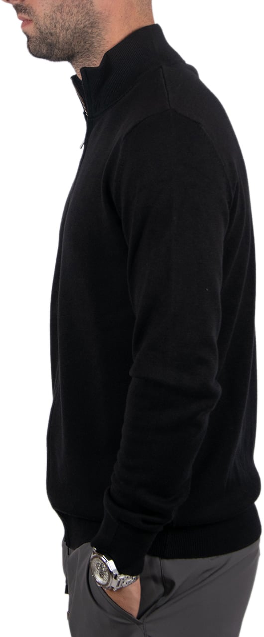 Malelions Malelions Knitted Zip Cardigan Zwart