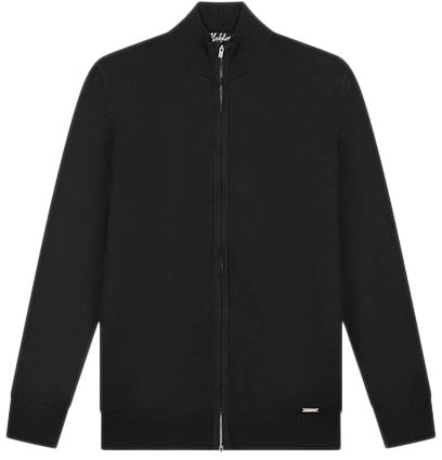 Malelions Malelions Knitted Zip Cardigan Zwart