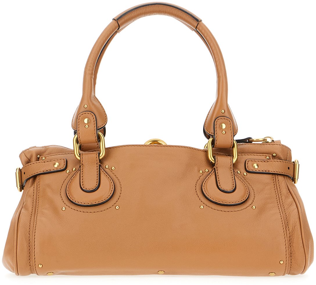 Chloé Chloe Beige leather Paddington shoulder bag Bruin