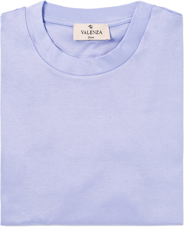 Valenza interlocksupimashir lichtblauw Blauw