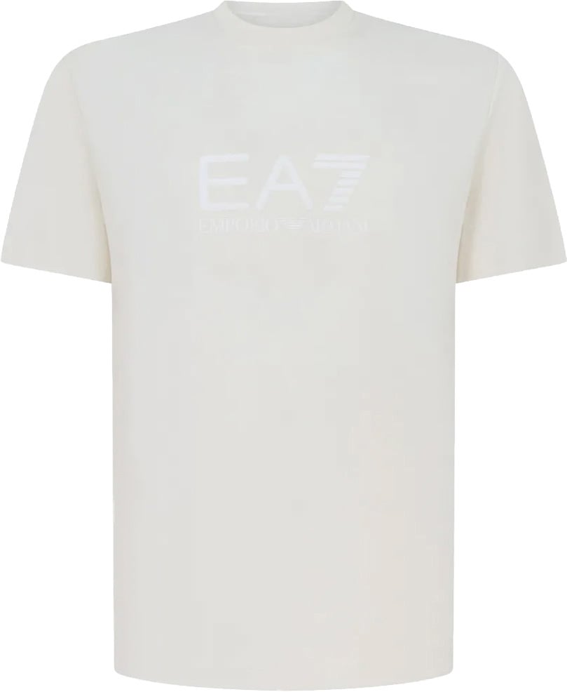 EA7 Logo T-shirt Sugar Swizzle Wit