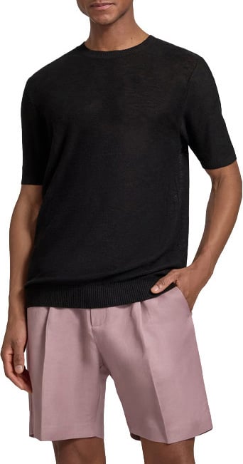 Antony Morato Linnen Shirt Black Zwart