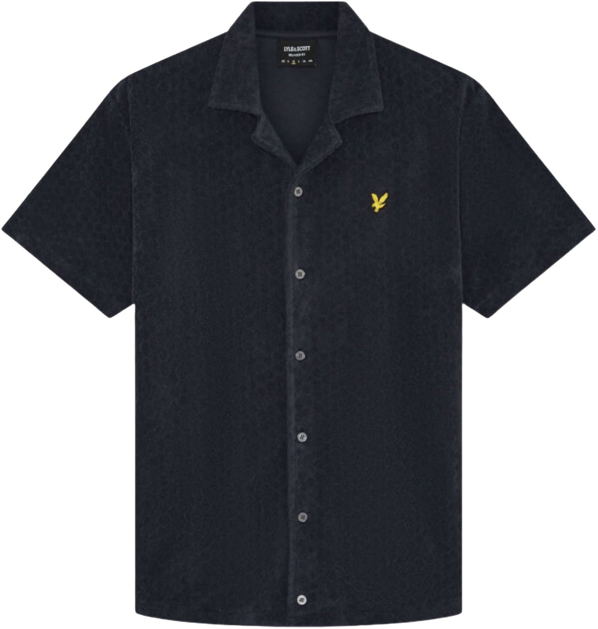 Lyle & Scott Lyle&scott Honeycomb Korte Mouw Overhemden Donkerblauw Sw2407v Blauw