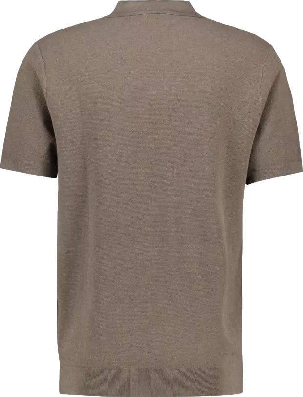 Profuomo polo open collar ss m brown Bruin