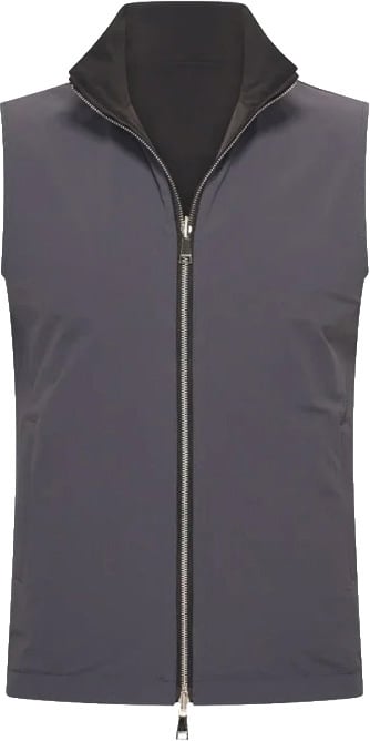 Mi Piace Reversible Gilet Black Grey Zwart
