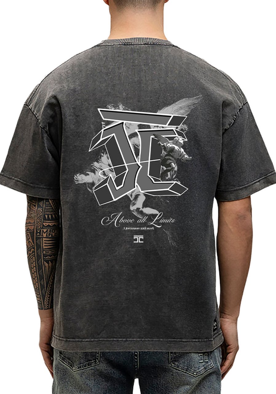 JORCUSTOM AboveAll Loose Fit T-Shirt AcidGrey Grijs