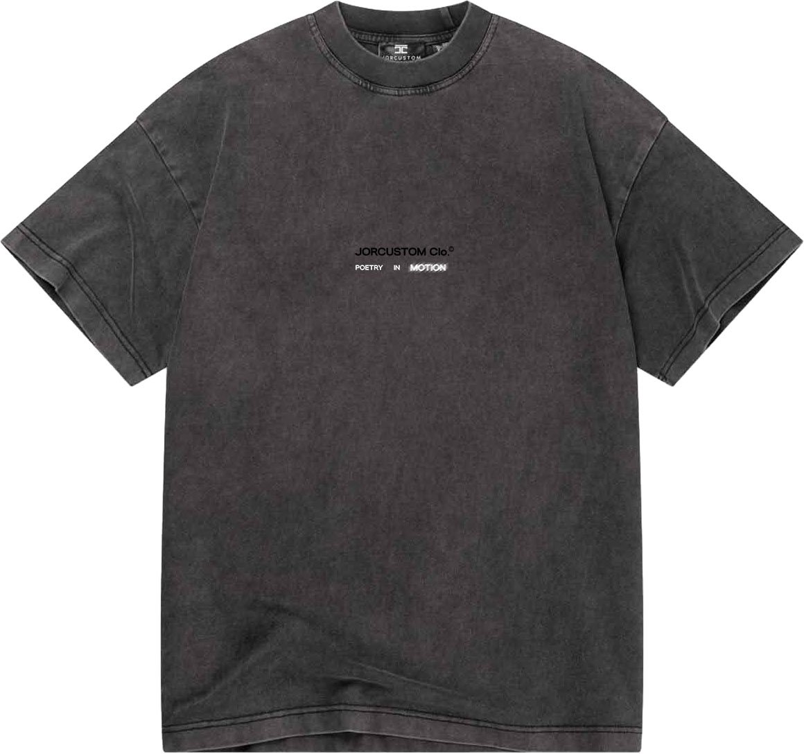 JORCUSTOM PoetryIn Loose Fit T-Shirt AcidGrey Grijs