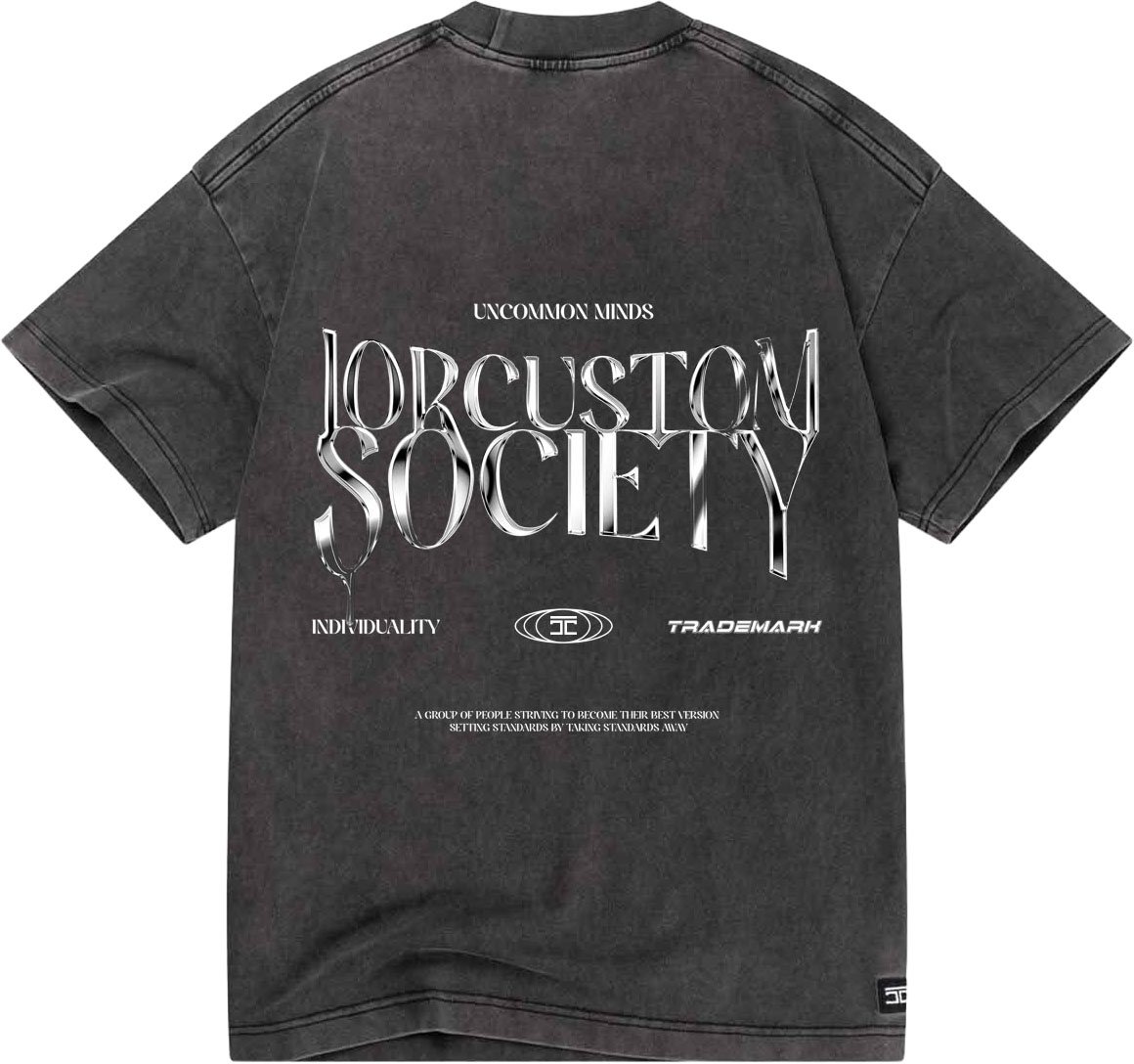 JORCUSTOM Uncommon Loose Fit T-Shirt AcidGrey Grijs