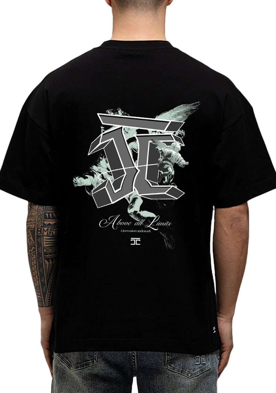JORCUSTOM AboveAll Loose Fit T-Shirt Black Zwart