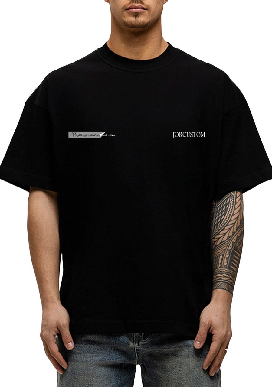 JORCUSTOM AngelTwo Loose Fit T-Shirt Black Zwart