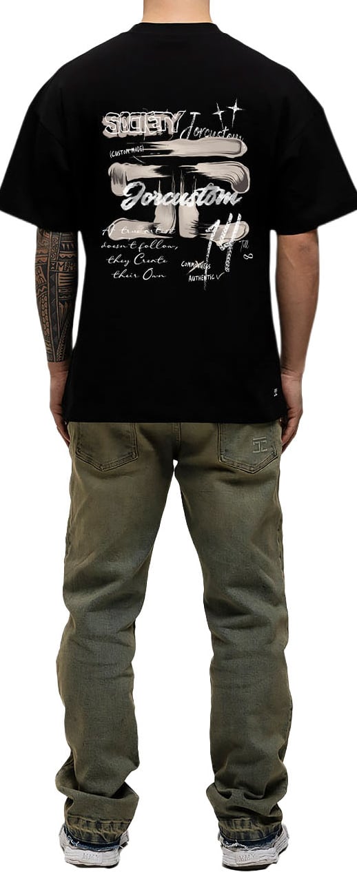 JORCUSTOM ArtistTwo Loose Fit T-Shirt Black Zwart