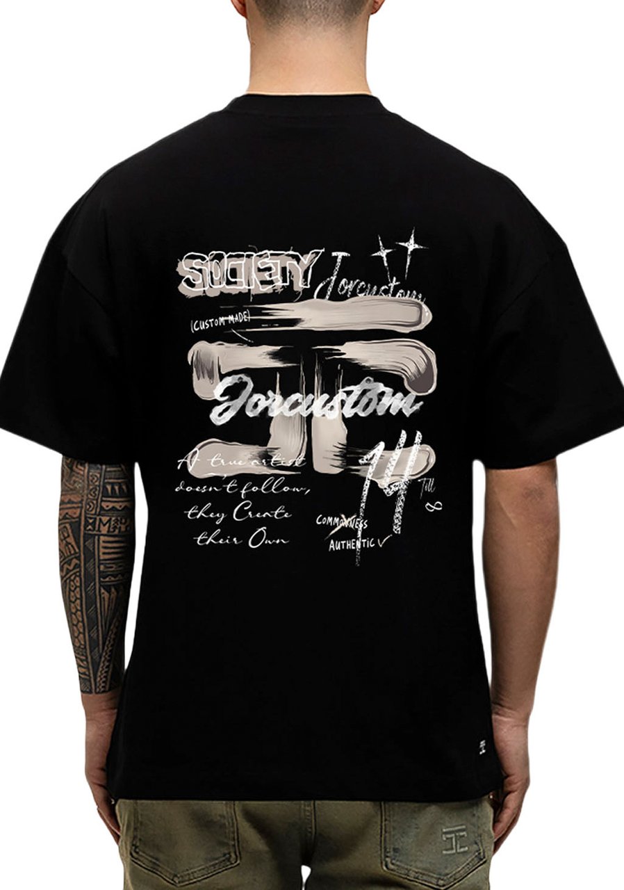 JORCUSTOM ArtistTwo Loose Fit T-Shirt Black Zwart