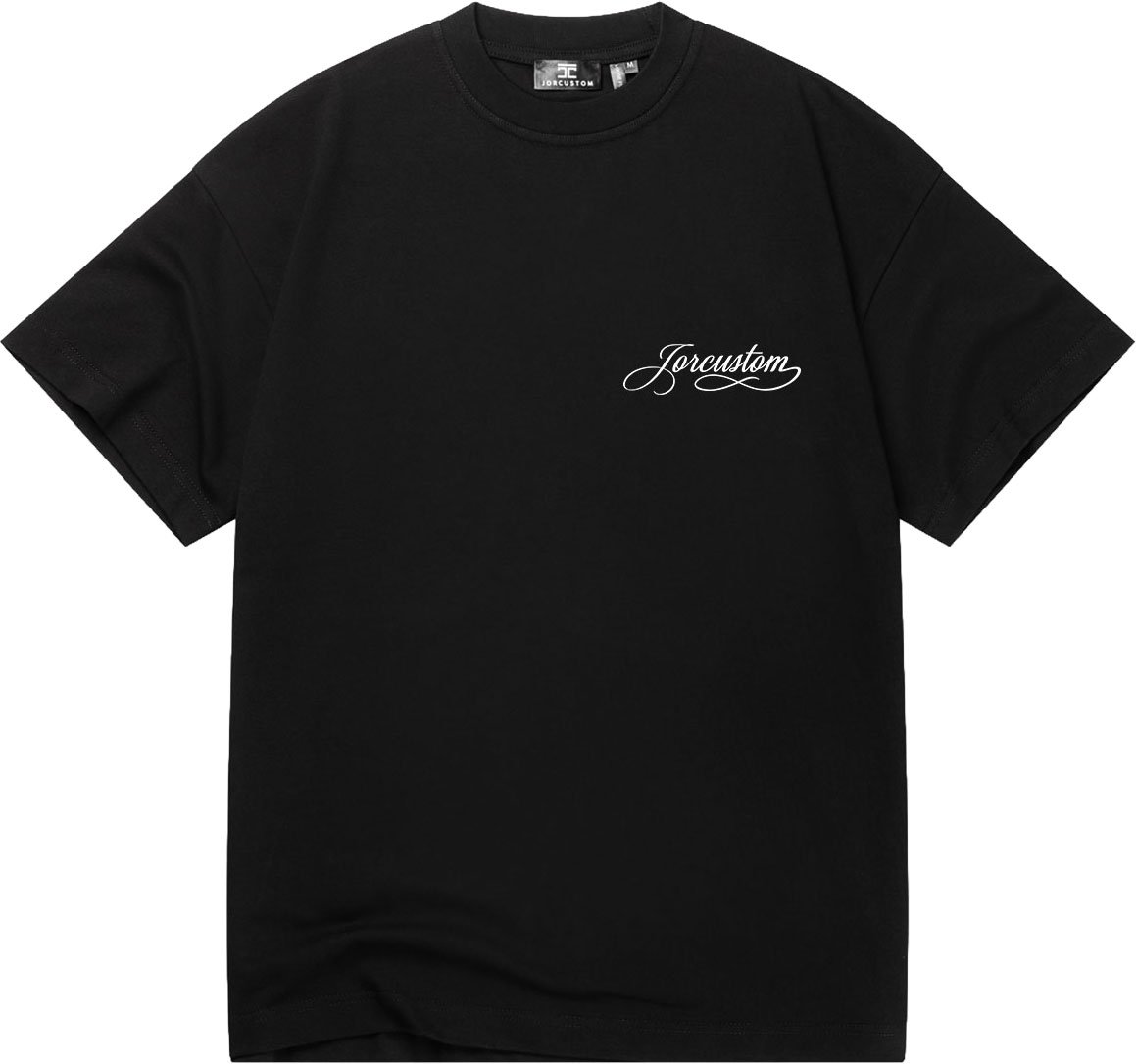 JORCUSTOM Handscri Loose Fit T-Shirt Black Zwart