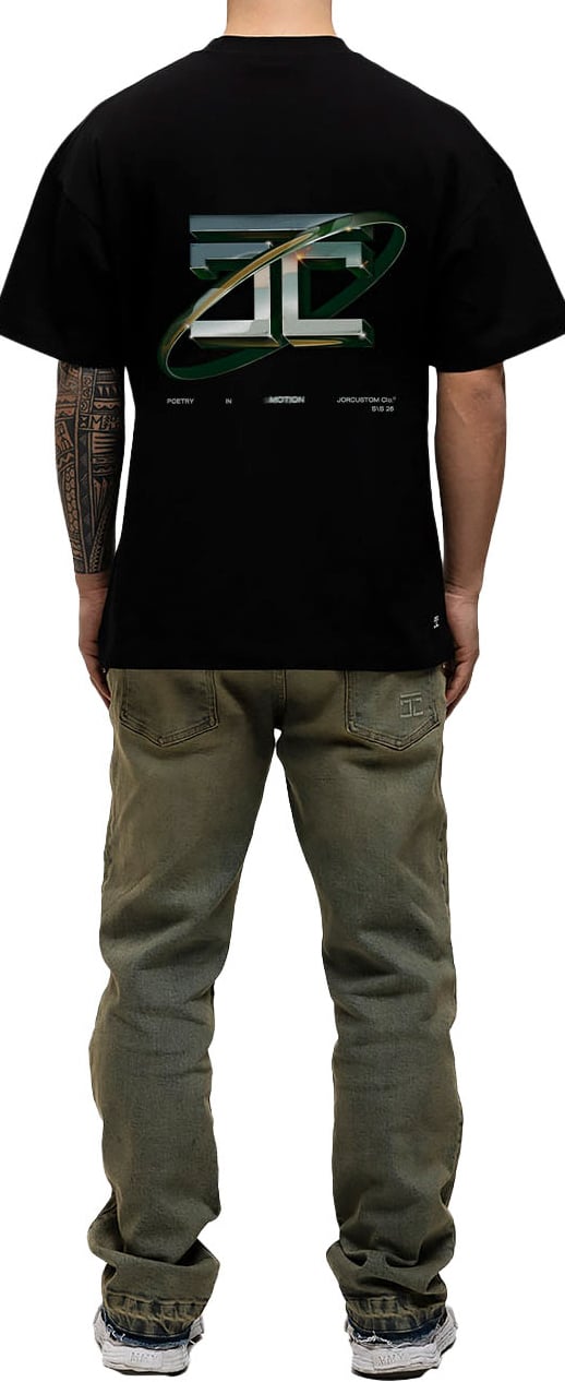 JORCUSTOM PoetryIn Loose Fit T-Shirt Black Zwart