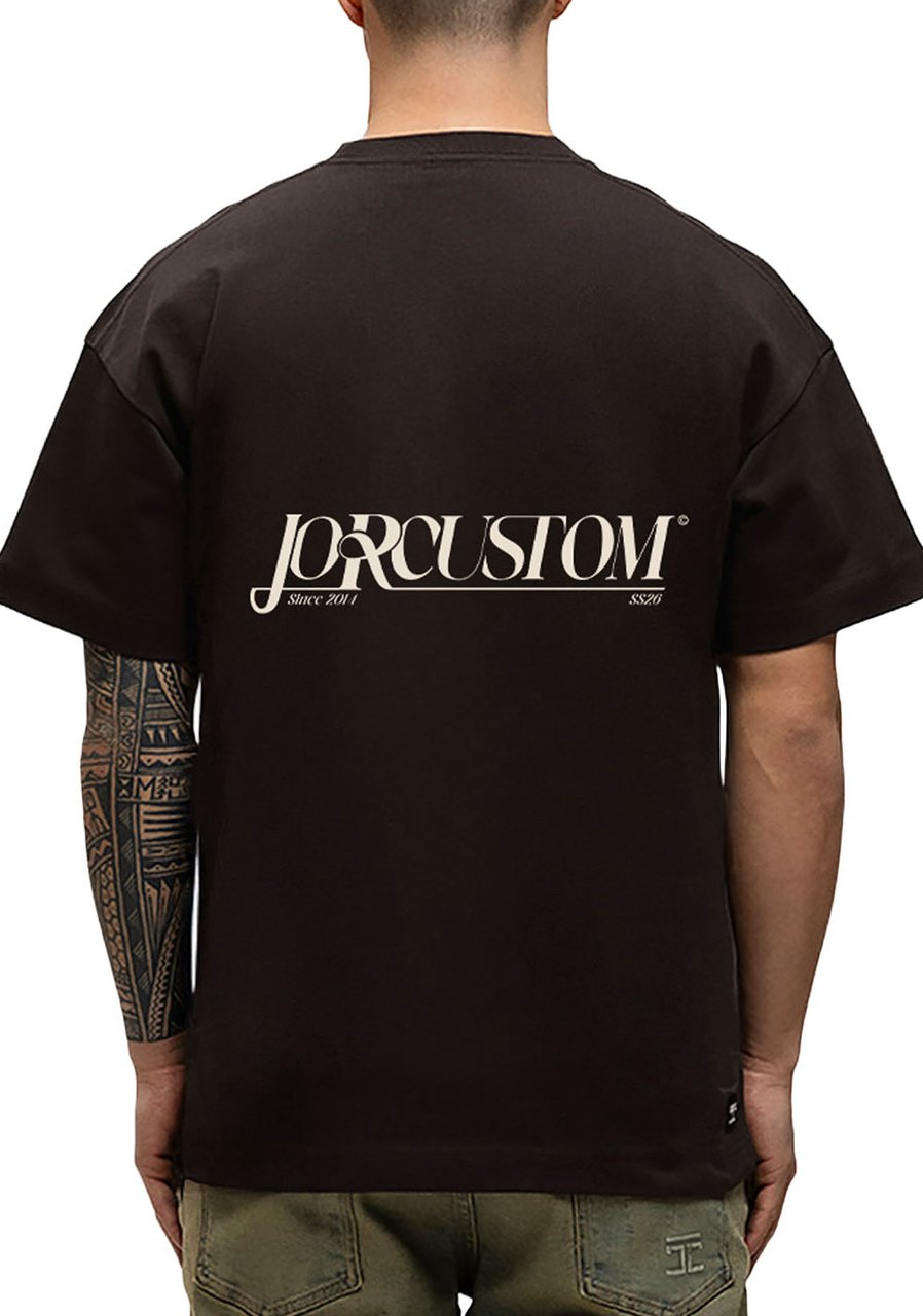 JORCUSTOM Script Loose Fit T-Shirt Brown Bruin