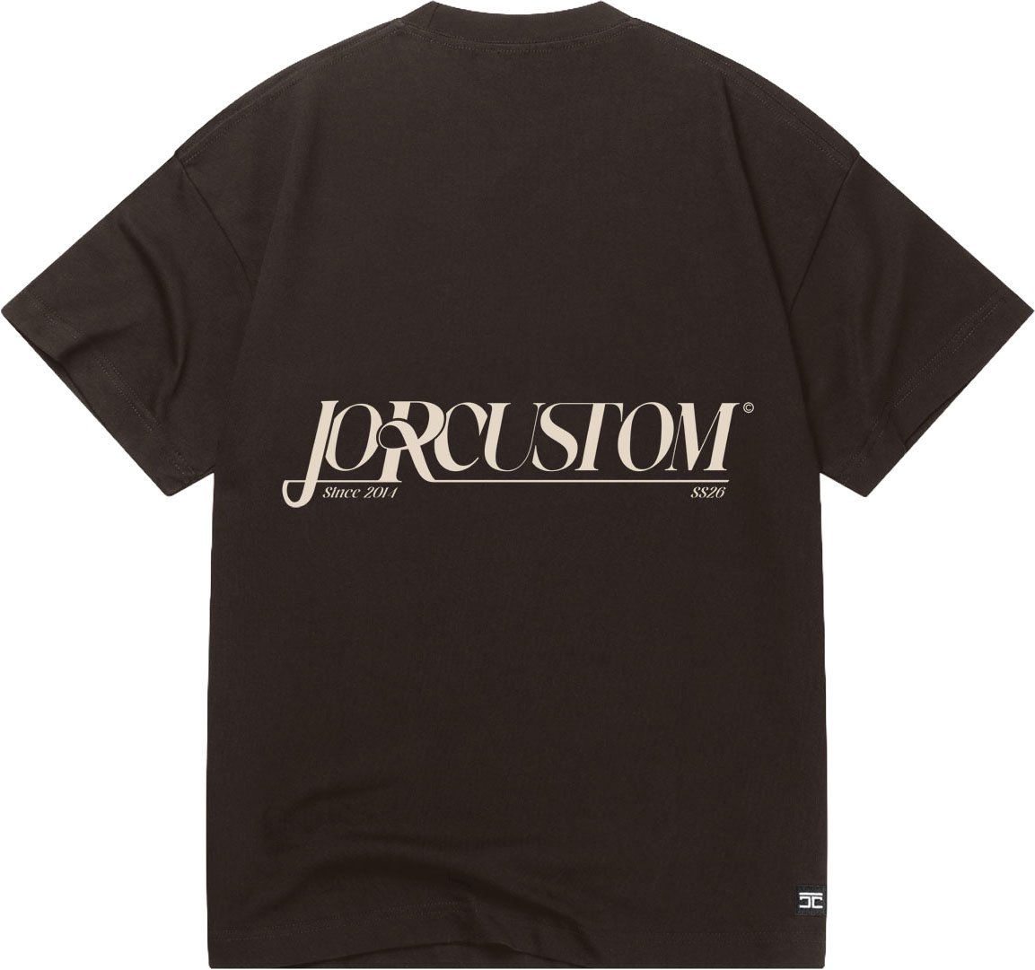 JORCUSTOM Script Loose Fit T-Shirt Brown Bruin