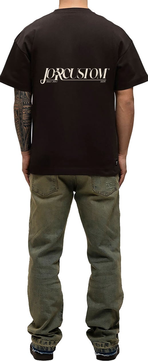 JORCUSTOM Script Loose Fit T-Shirt Brown Bruin
