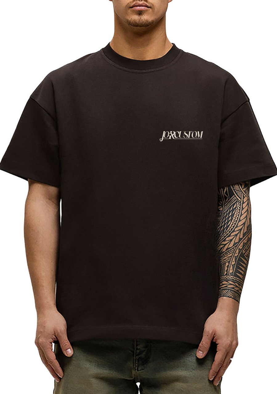 JORCUSTOM Script Loose Fit T-Shirt Brown Bruin