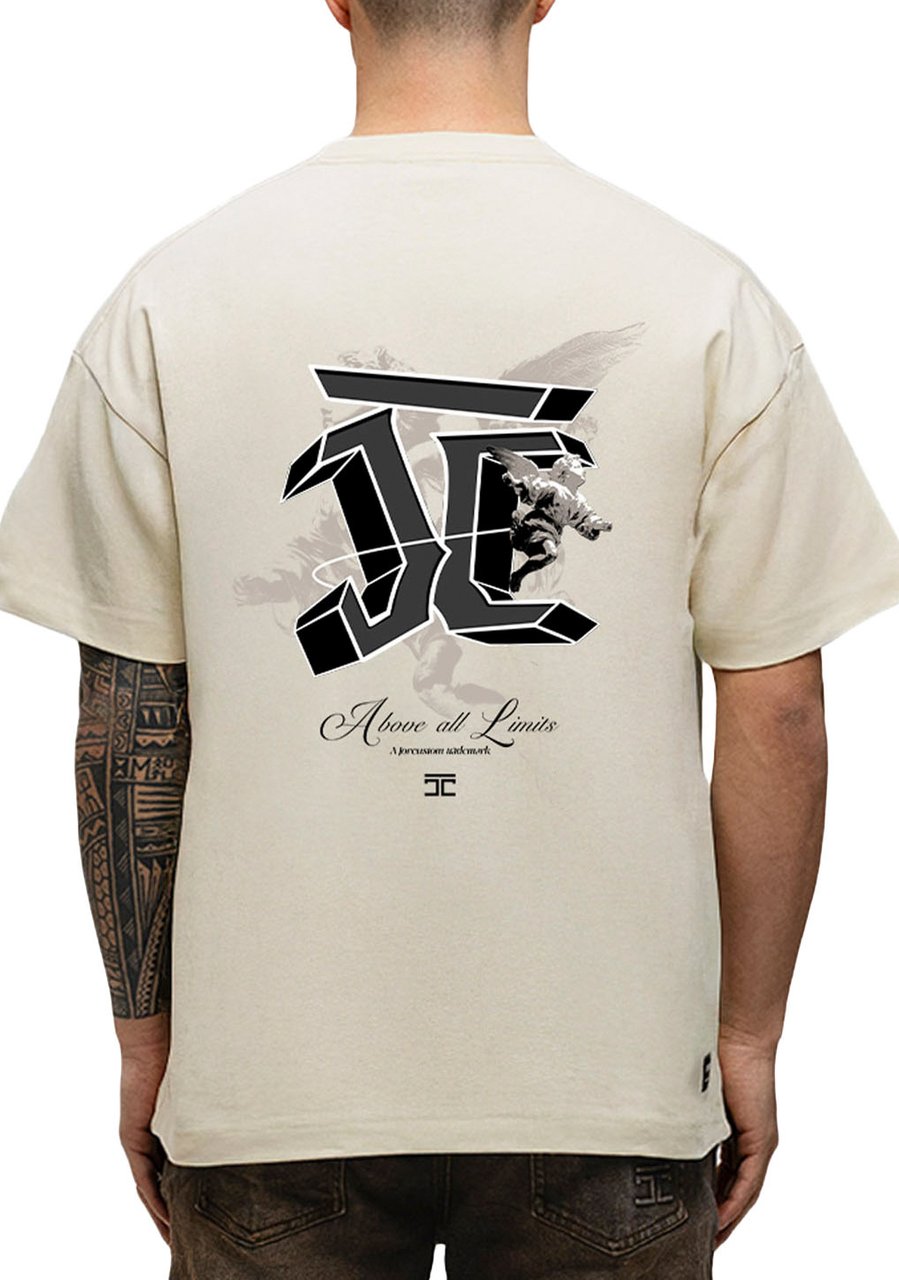 JORCUSTOM AboveAll Loose Fit T-Shirt Creme Beige
