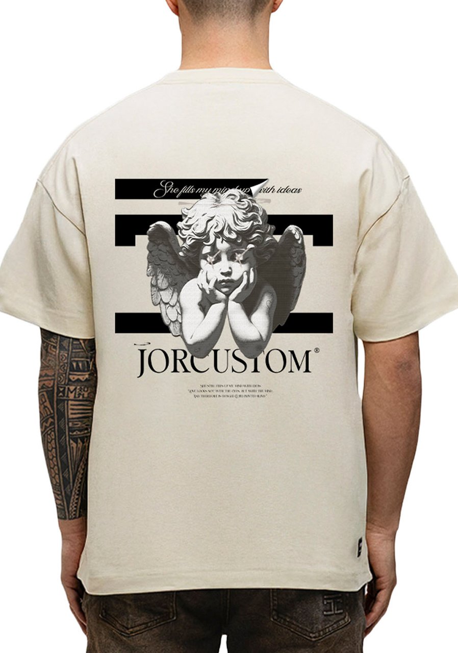 JORCUSTOM AngelTwo Loose Fit T-Shirt Creme Beige