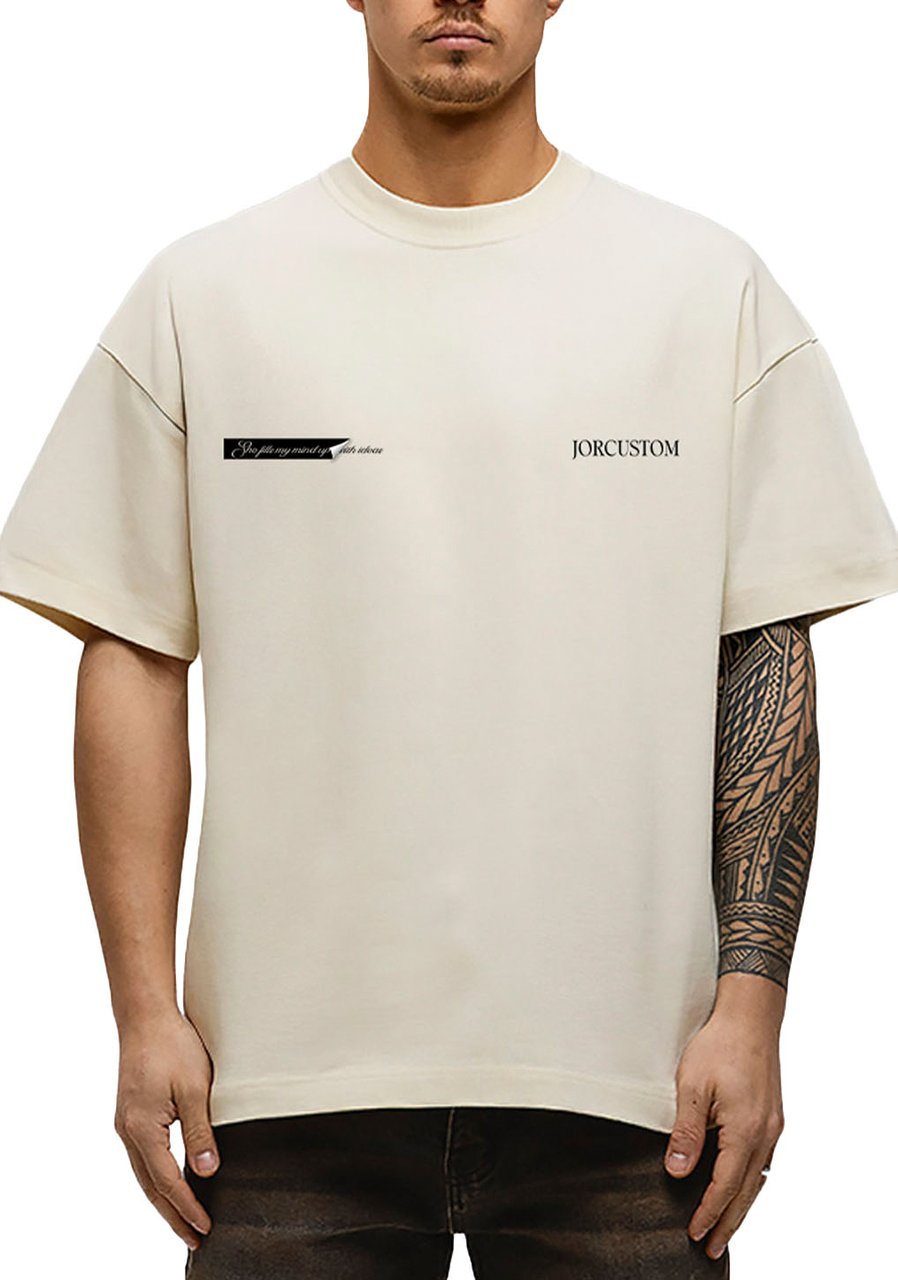 JORCUSTOM AngelTwo Loose Fit T-Shirt Creme Beige