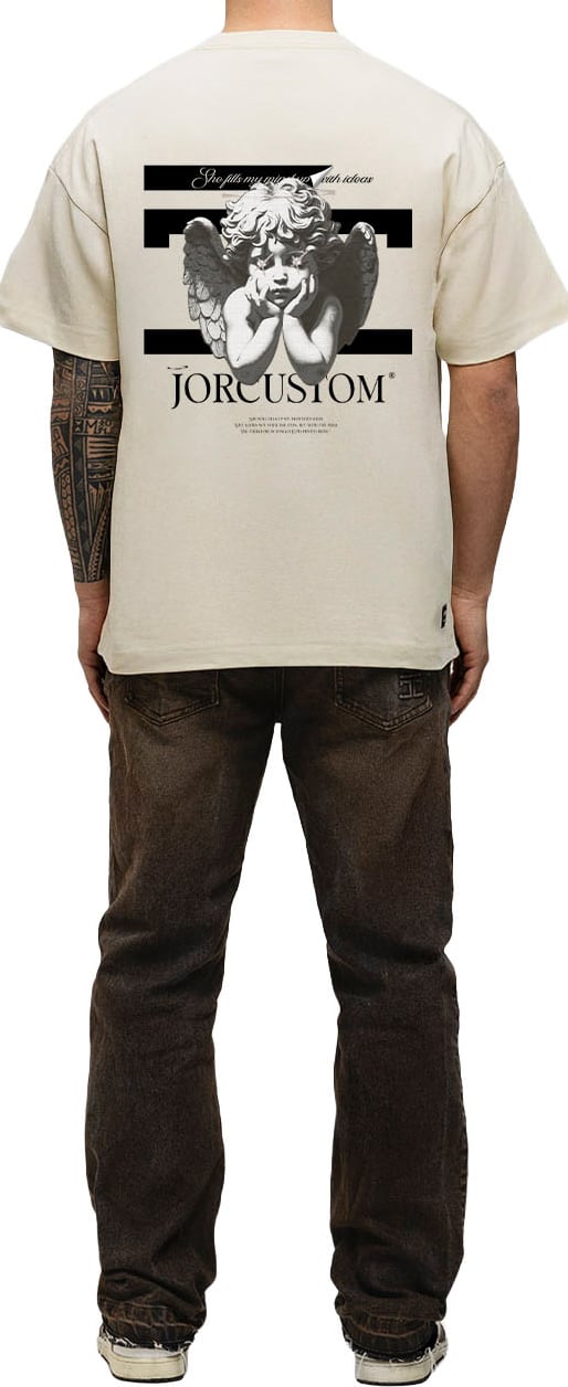 JORCUSTOM AngelTwo Loose Fit T-Shirt Creme Beige