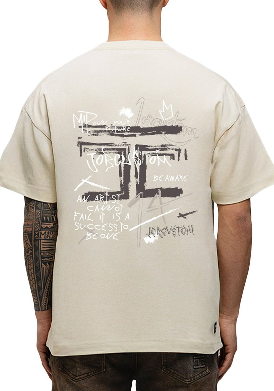 JORCUSTOM Artist Loose Fit T-Shirt Creme Beige