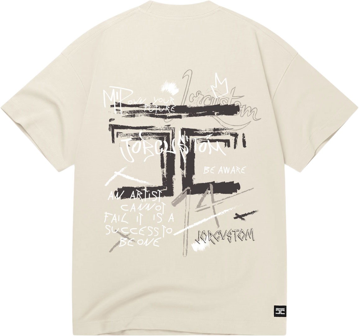 JORCUSTOM Artist Loose Fit T-Shirt Creme Beige