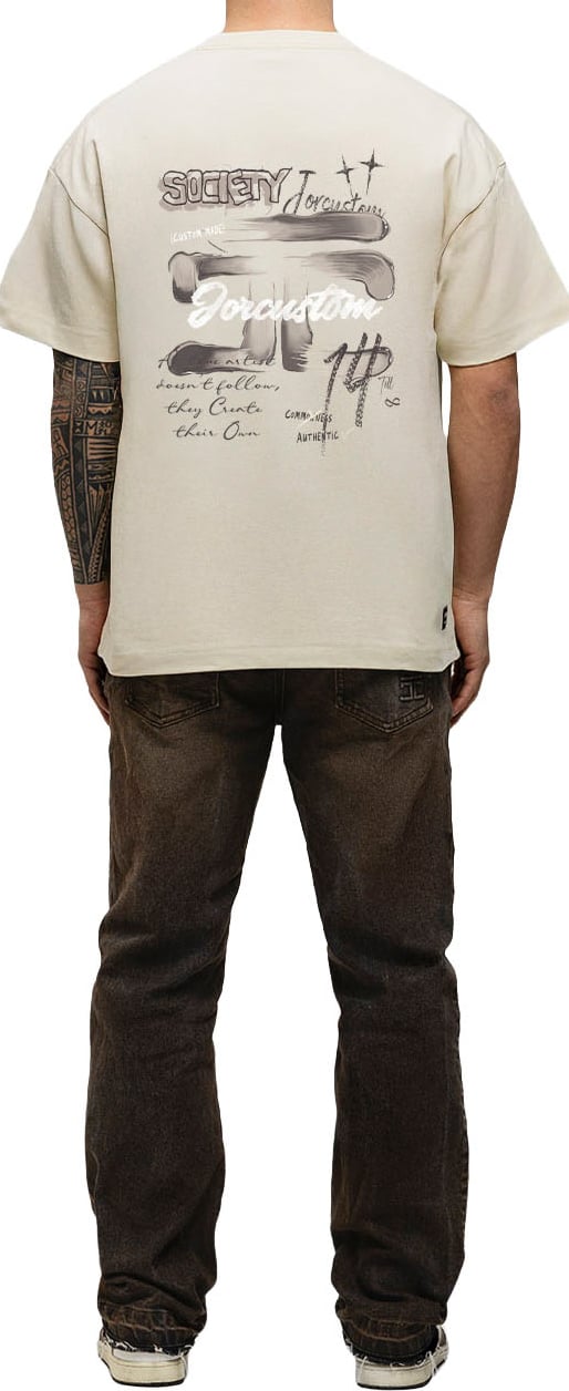 JORCUSTOM ArtistTwo Loose Fit T-Shirt Creme Beige
