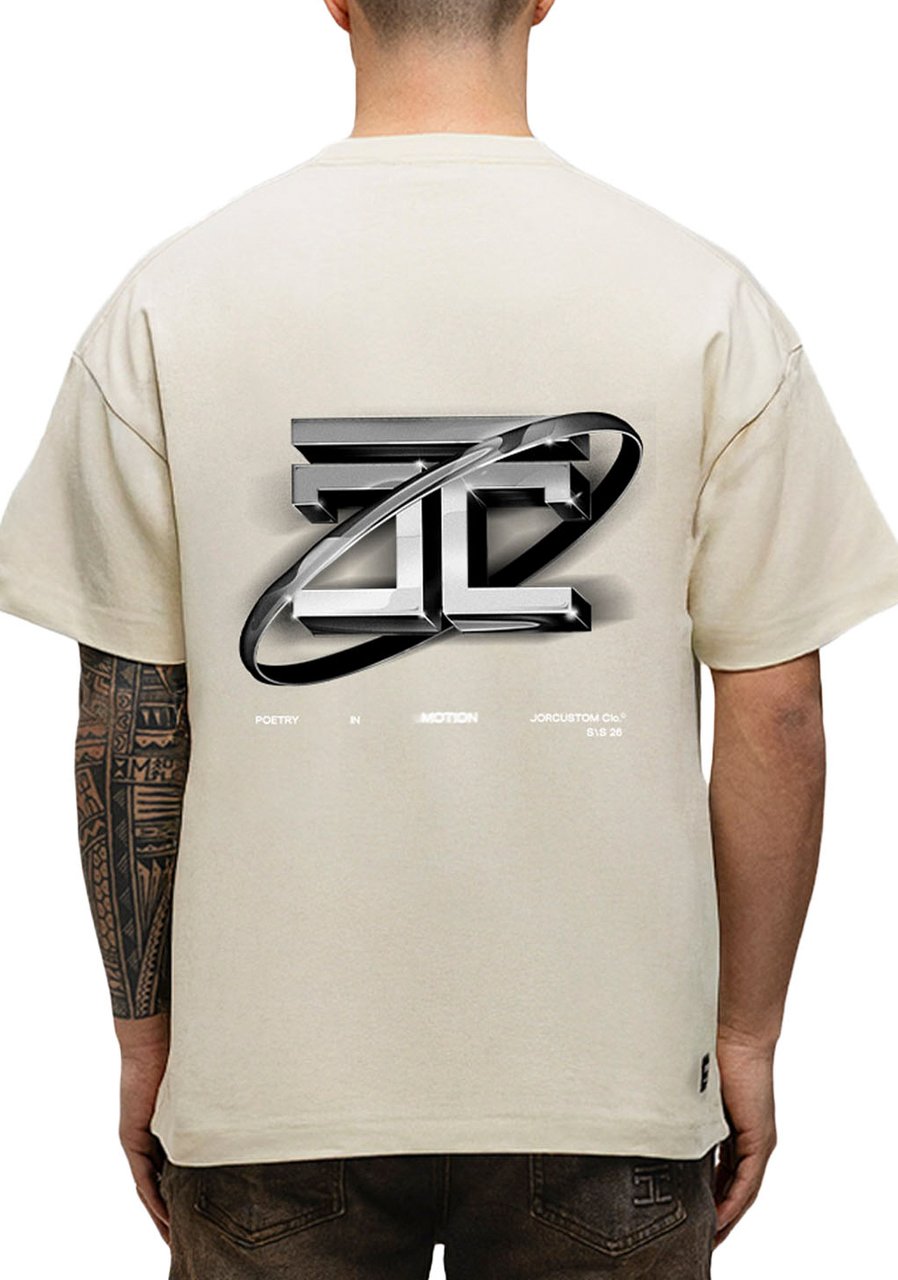 JORCUSTOM PoetryIn Loose Fit T-Shirt Creme Beige