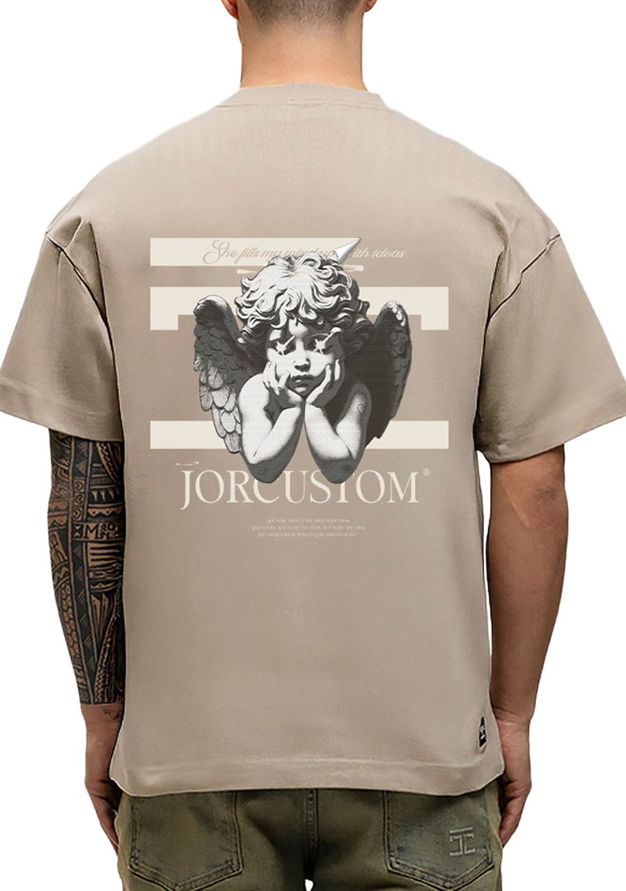 JORCUSTOM AngelTwo Loose Fit T-Shirt Taupe Taupe