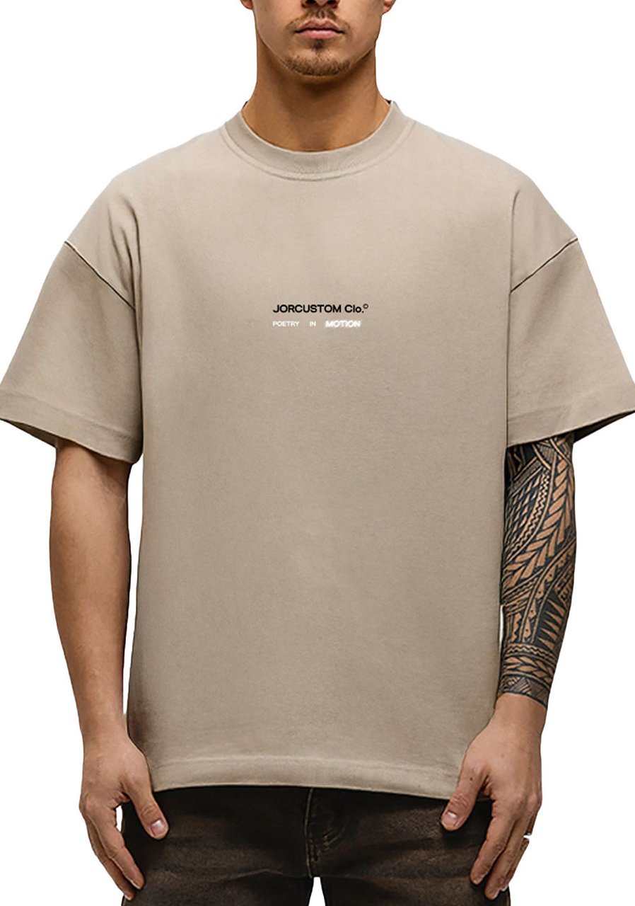 JORCUSTOM PoetryIn Loose Fit T-Shirt Taupe Taupe